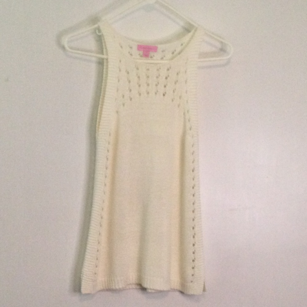 LILLY PULITZER …….IVORY KNIT SHELL TANK